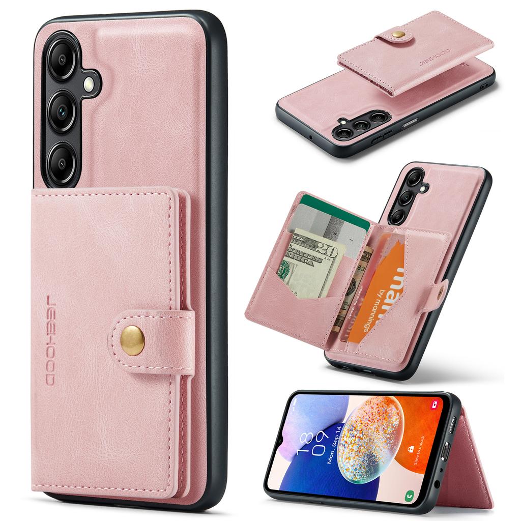 For Samsung Galaxy A14 4G/5G Case Leather+TPU Kickstand Phone Cover 2 in 1 Detachable