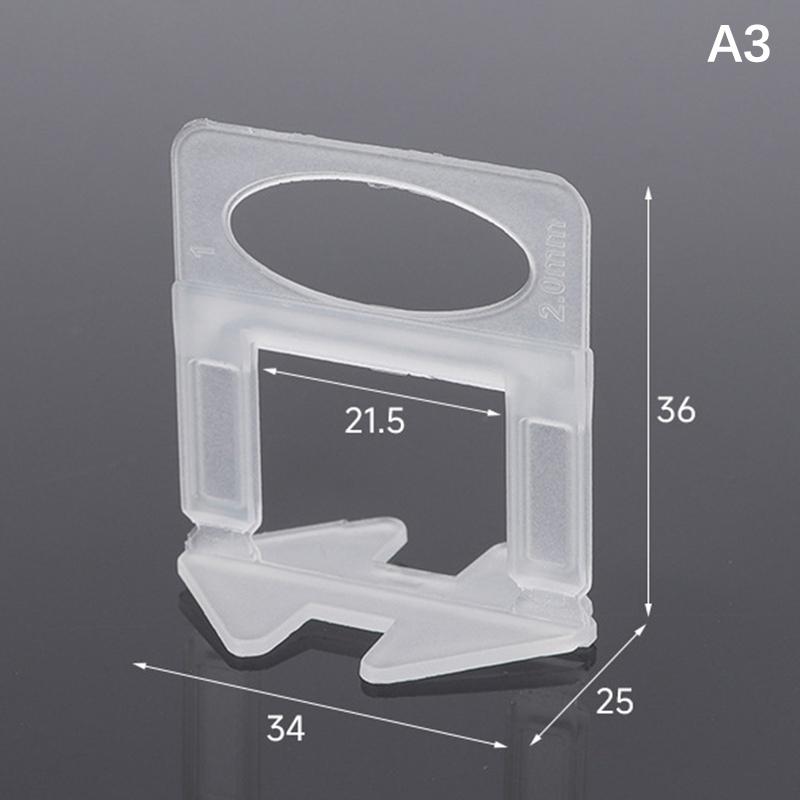 100 stuks Keramische Tegel Egalisatie Systeem Clips Afstandhouders Legclips Voor Tegel Leggen Vloer Muur Bouw Gereedschap 1/1.5/2/2.5/3mm