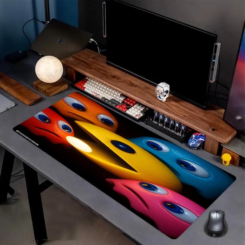 PAC Print Mouse Pad, Anti‑Slip Desktop keyboard Mat, for PC Laptop Gaming Working Daily Use, Cool Festival Surprise Gift