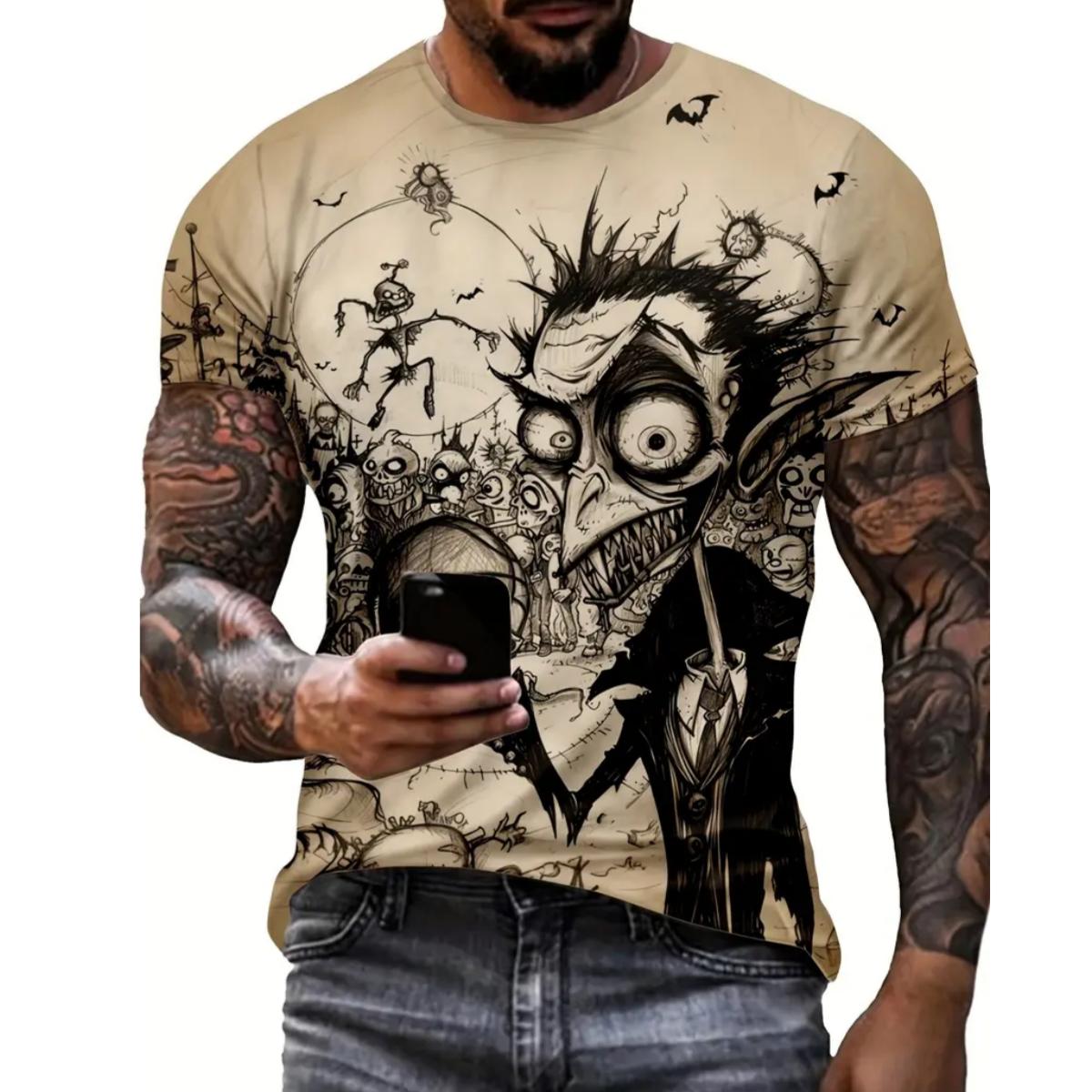 

Мужская футболка, летняя, повседневная, с коротким рукавом, с принтом животных, с круглым вырезом, модная, мужская, смешная, футболки, свободная одежда 6XL