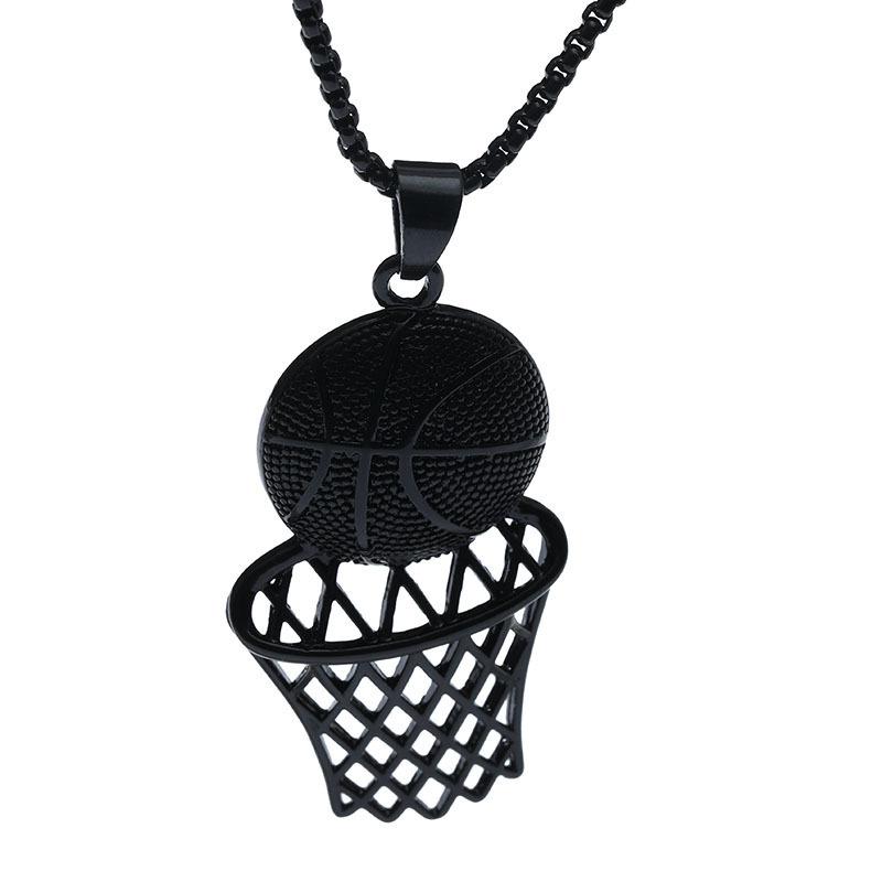 Basketball Hoop Pendant European and American Hip-hop Creative Necklace