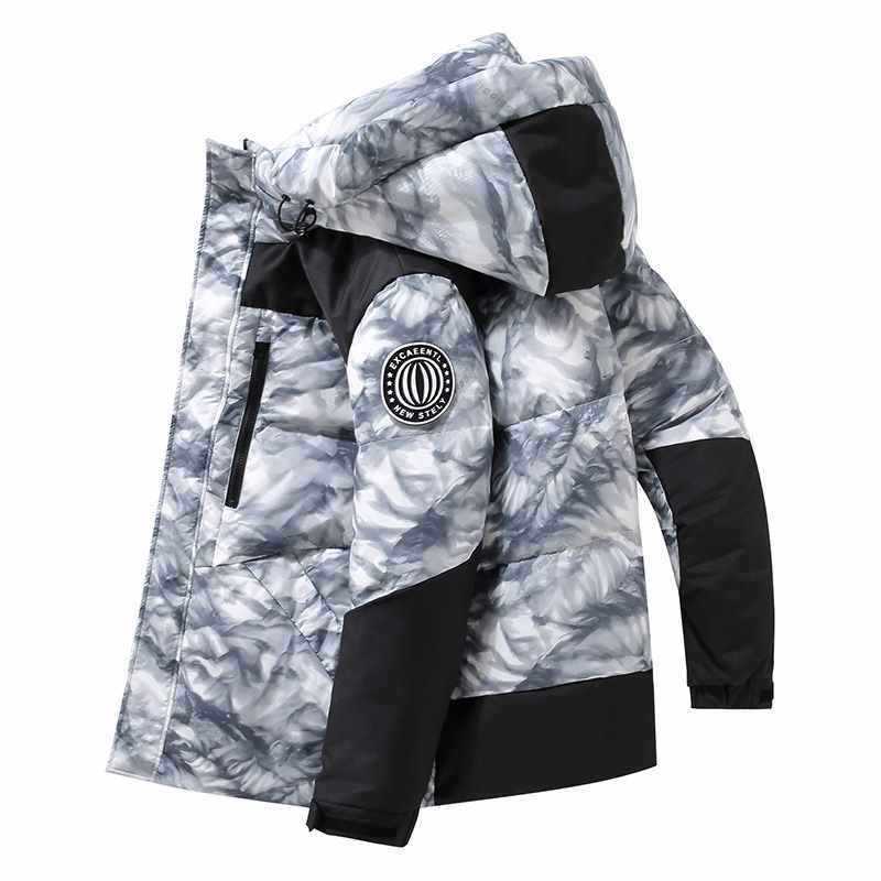 Down Jacket for Men and Women, Hooded, Winter Thick and Warm White Duck Down Jacket, Men's Couple's Thick Bread Jacket, Winter Down Jacket