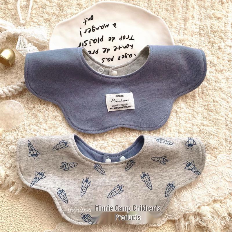 Korean Petal Baby Bib: Reversible, Anti-Vomit, All-Season Neck Scarf