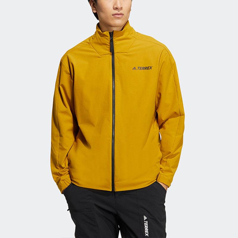 Adidas Color Block Hooded Outdoor Sports Casual Warm Two-Piece Jacket Unisex jackets Gray HN2025