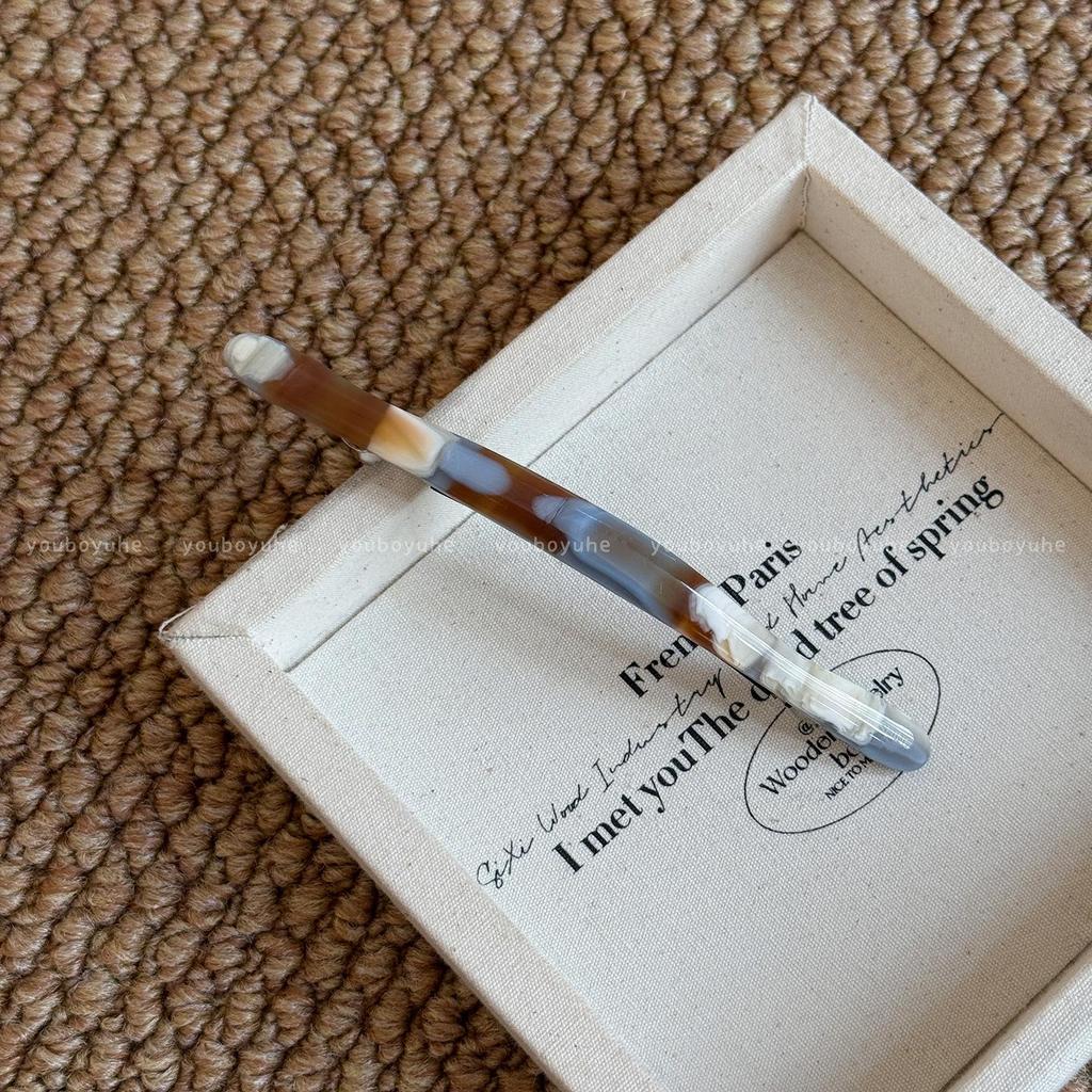 Korean Minimalist Acetate Hair Clip for Women - 2025 High-End Half Updo and Side Clip Accessory