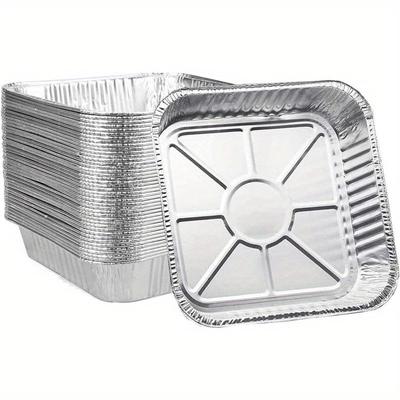 60 ST Ailelan Aluminiumformar, 8x8 Aluminiumfolieformar, 50/60-pack Engångsaluminiumformar Perfekta för Matlagning, Uppvärmning, Förvaring, Förberedelse av Mat