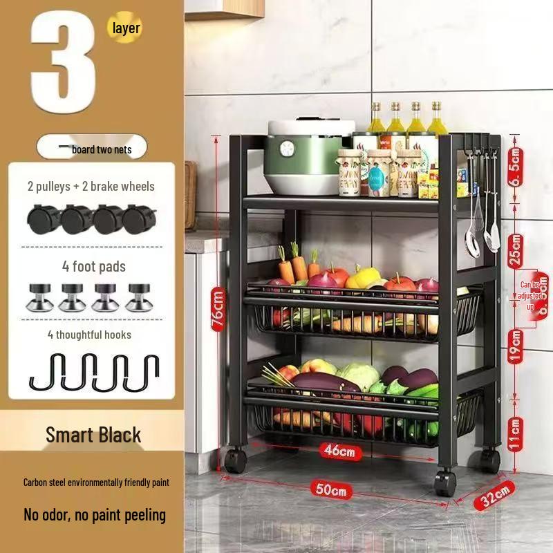 5-Tier Multi-functional Kitchen Vegetable and Fruit Storage Rack