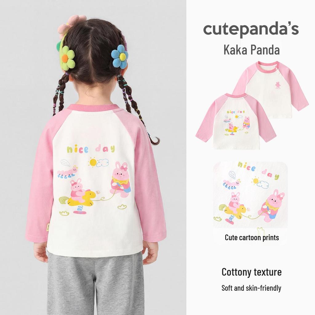 Kaka Panda Kids' Long-Sleeve T-Shirt: Spring/Autumn Essentials for Boys, Girls & Toddlers