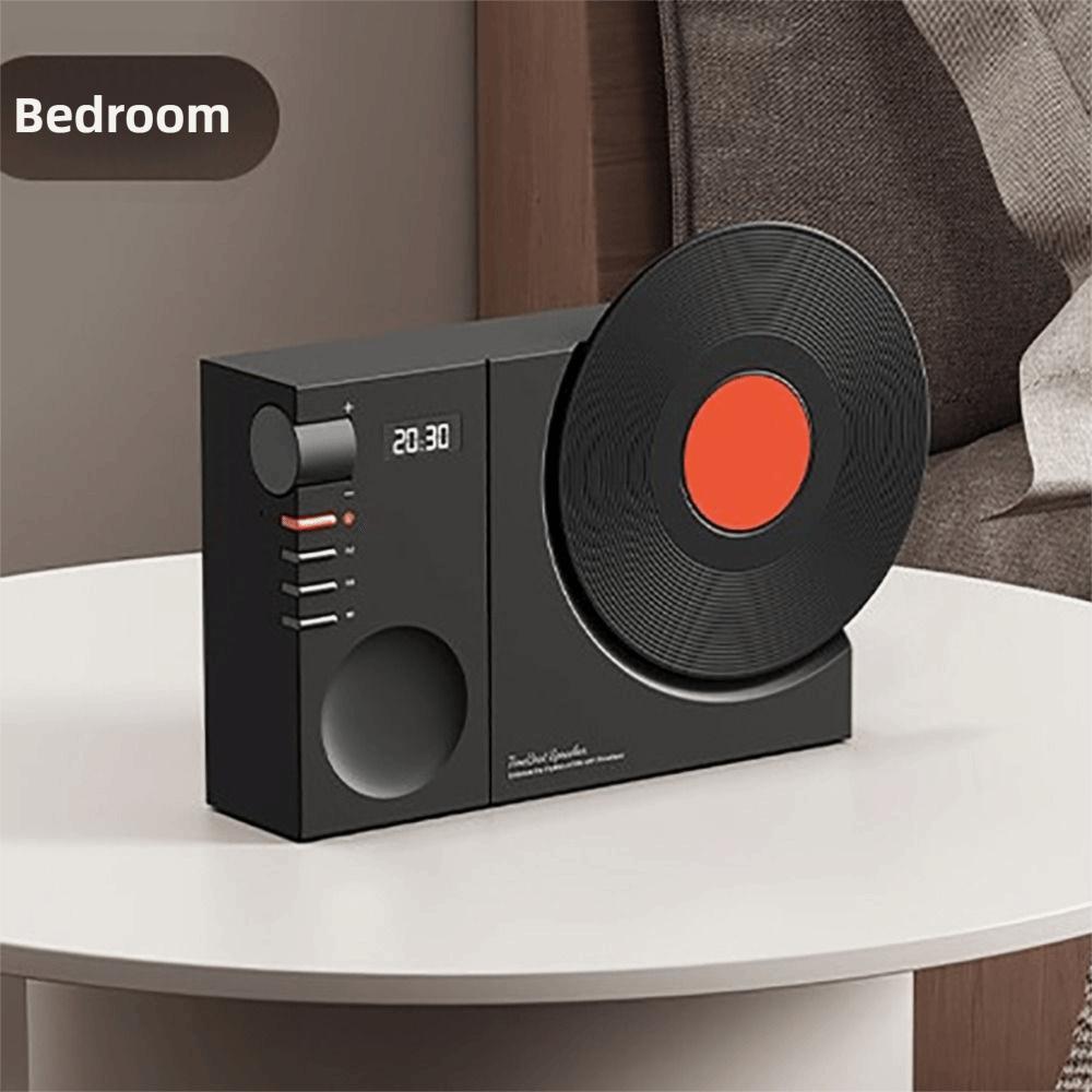 Vintage Style Bluetooth Speaker Super Bass Retro Speaker Creative Design Clock Speaker  Desktop Use