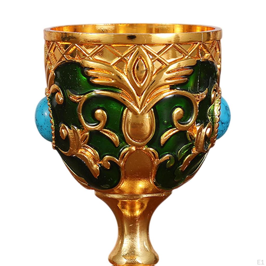 Medieval Goblet for Ceremonial Use, Zinc Alloy Wine Cup, Engraved Gift Item