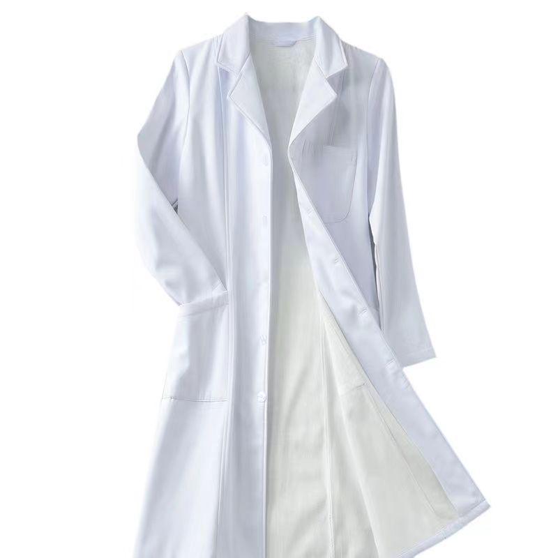 Halat de laborator de iarnă cu căptușeală din fleece: Îmbrăcăminte medicală groasă, cu mânecă lungă, unisex, pentru medici și asistente medicale