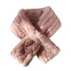 Winter Scarf Soft Imitation Rabbit Fur Solid Color Design Short Scarf Thickened Warm Plush