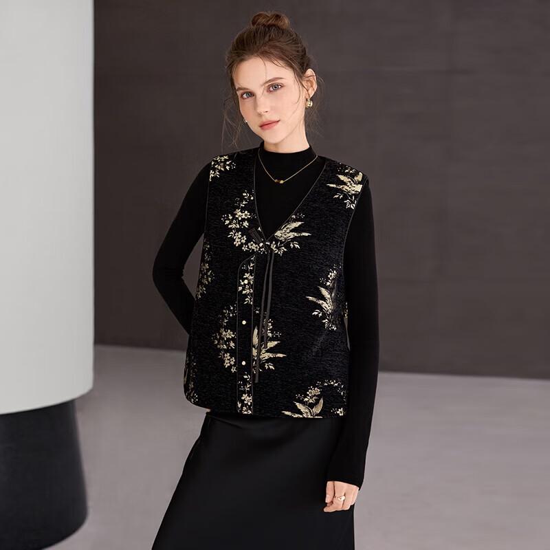 

Женский новый хлопковый жилет в китайском стиле с V-образным вырезом M