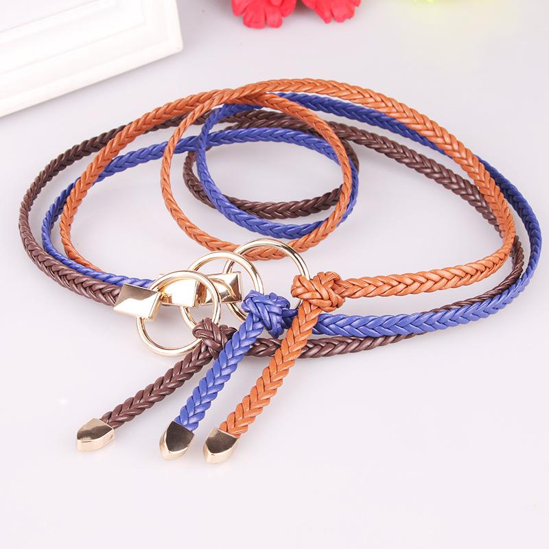 New Women's Thin Belt Hand-woven Thin Belt Dress Decoration Versatile Casual Belt