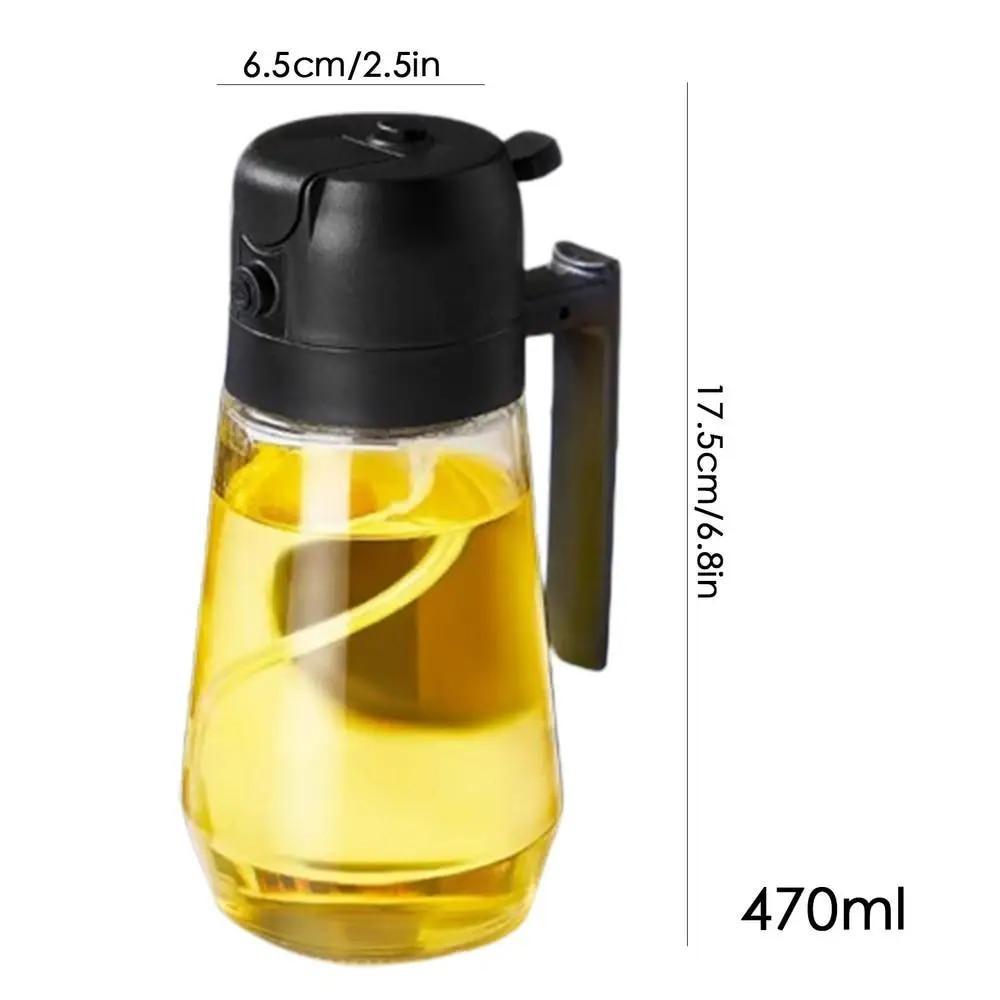 2 In 1 Oil Dispenser Bottle Oil Spray Bottle for Kitchen Oil and Vinegar Dispenser Olive Oil Bottle Sprayer Home(Spray&pour)