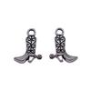 Cowboy Boot Charms Multi Color Alloy Pendants For Western Themed DIY Jewelry