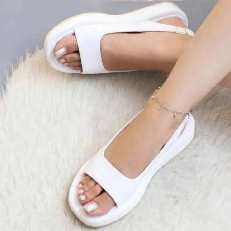 Fashion Women Sandals Summer 2024 New Soft Casual Summer Shoes For Women Elegant Low Heels Flat Sandalias Mujer Slip On Summer Footwear