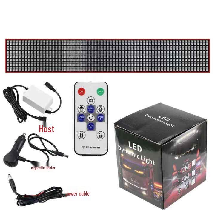 2m Ultradünnes LED Devil Eye Dynamisches Autofensterlicht - Flexibles Innenwarnlicht