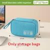 Multifunction Travel Data Cable Organizer With Waterresistant Oxford Material For Electronics Storage