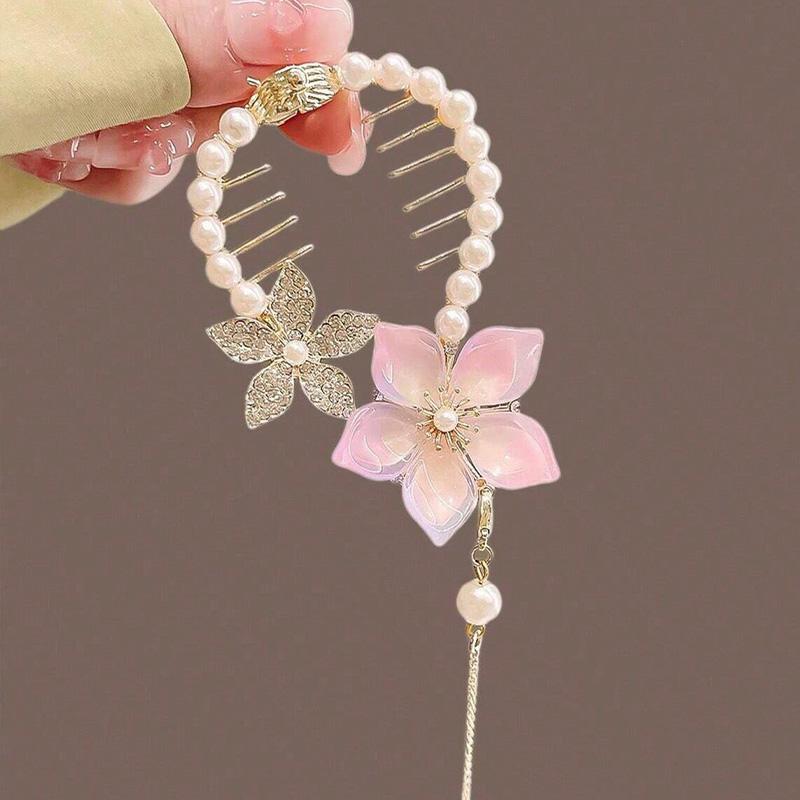 

1 шт. женская разноцветная заколка для волос с кисточками, головка в форме шара, фиксирующая клипса, женская заколка для волос высокого класса