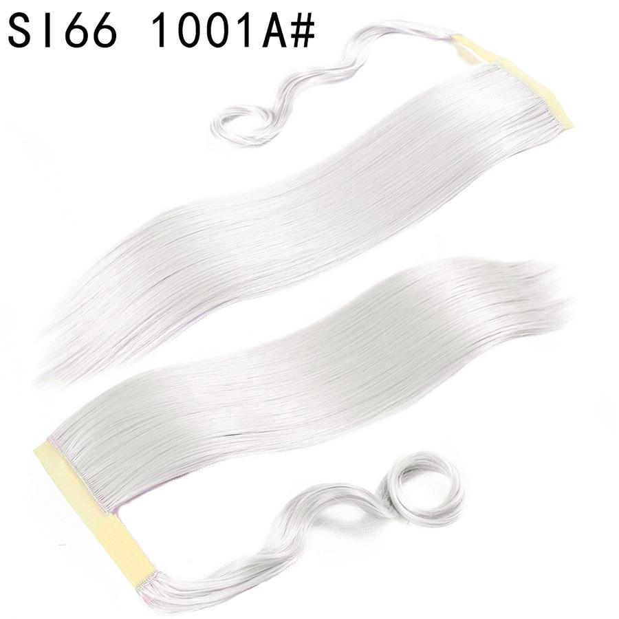 LISI HAIR Synthetic Fibers Are Clipped Onto A Ponytail Hairpin To Extend The Length of A Woman's Hair At High Temperature