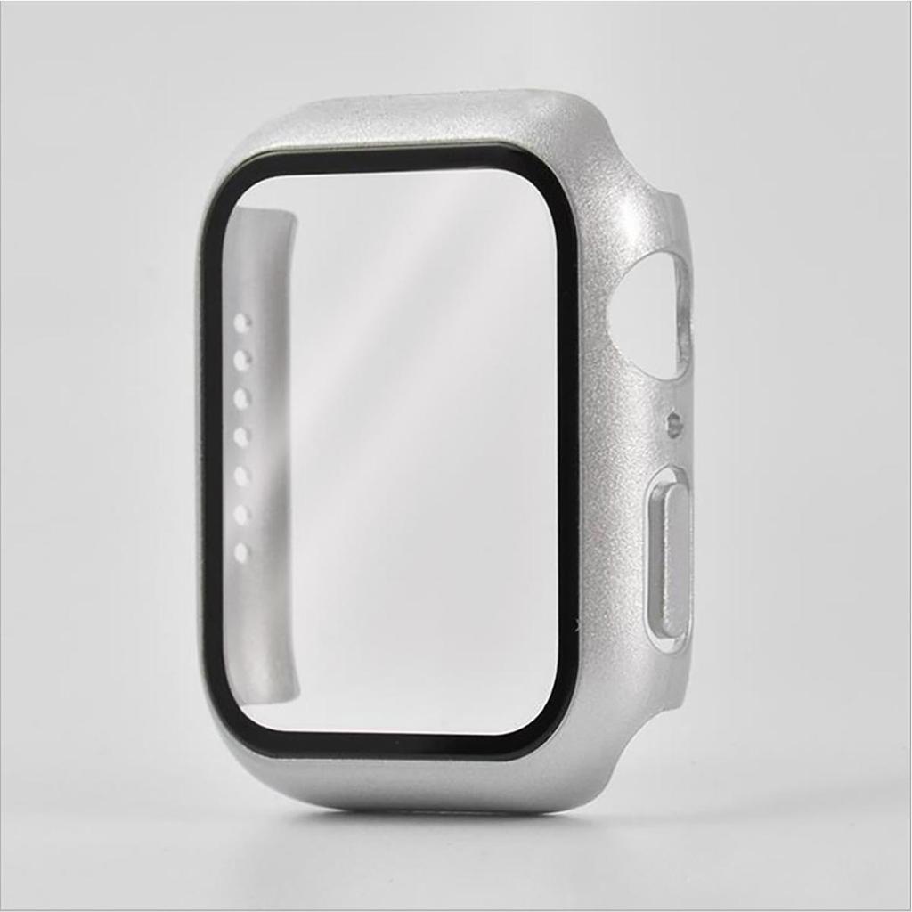 Tempered Glass+cover For Apple Watch 9 8 41mm 45mm 42mm 38mm PC Bumper Screen Protector Case iWatch Series 7 6 5 4 Se 44mm 40mm