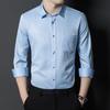 Anti-Wrinkle Men Shirts Long Sleeve Dress Shirts For Men Slim Fit Camisa Social Business Blouse White Pocket Office Shirt S-4XL