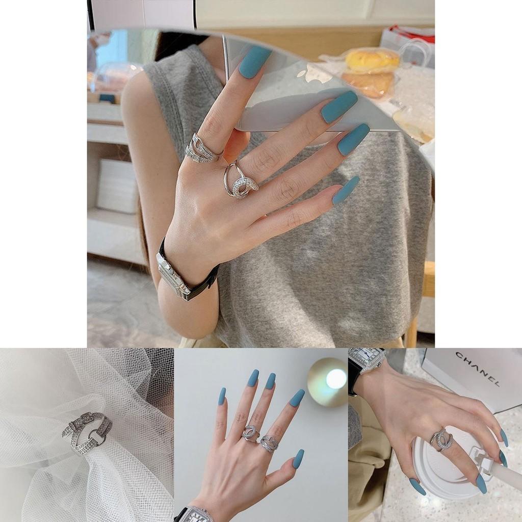 Unique Rhinestone Embellished Silver Ring For Women Versatile For Daily Wear And Gifts