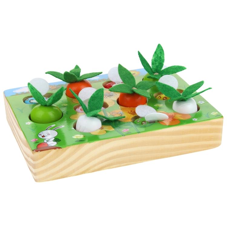 Wooden Arcade Game Fishing Bees Carrots Magnetic Fishing Rod