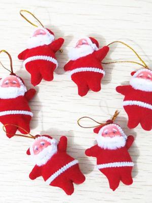 6pcs Mini Santa Claus Pendants Christmas Tree Decoration New Year Christmas Decorations For Home Navidad