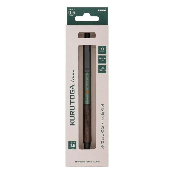 Mitsubishi Pencil Kurutoga Wood Sharp Pencil 0.5mm Forest Green M5KW1P.88