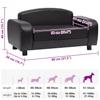 Pet Sofa Black 80 X 50 X 40 Cm Faux Leather