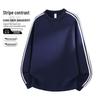VUUG American Casual Crewneck Colorblock Striped Sweatshirt