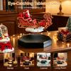 Unique Holiday Home Decor Floating Santa Sleigh, Magnetic Levitation Santa's Flying Sleigh Ornament, Christmas for Fireplace Display Home, Office,