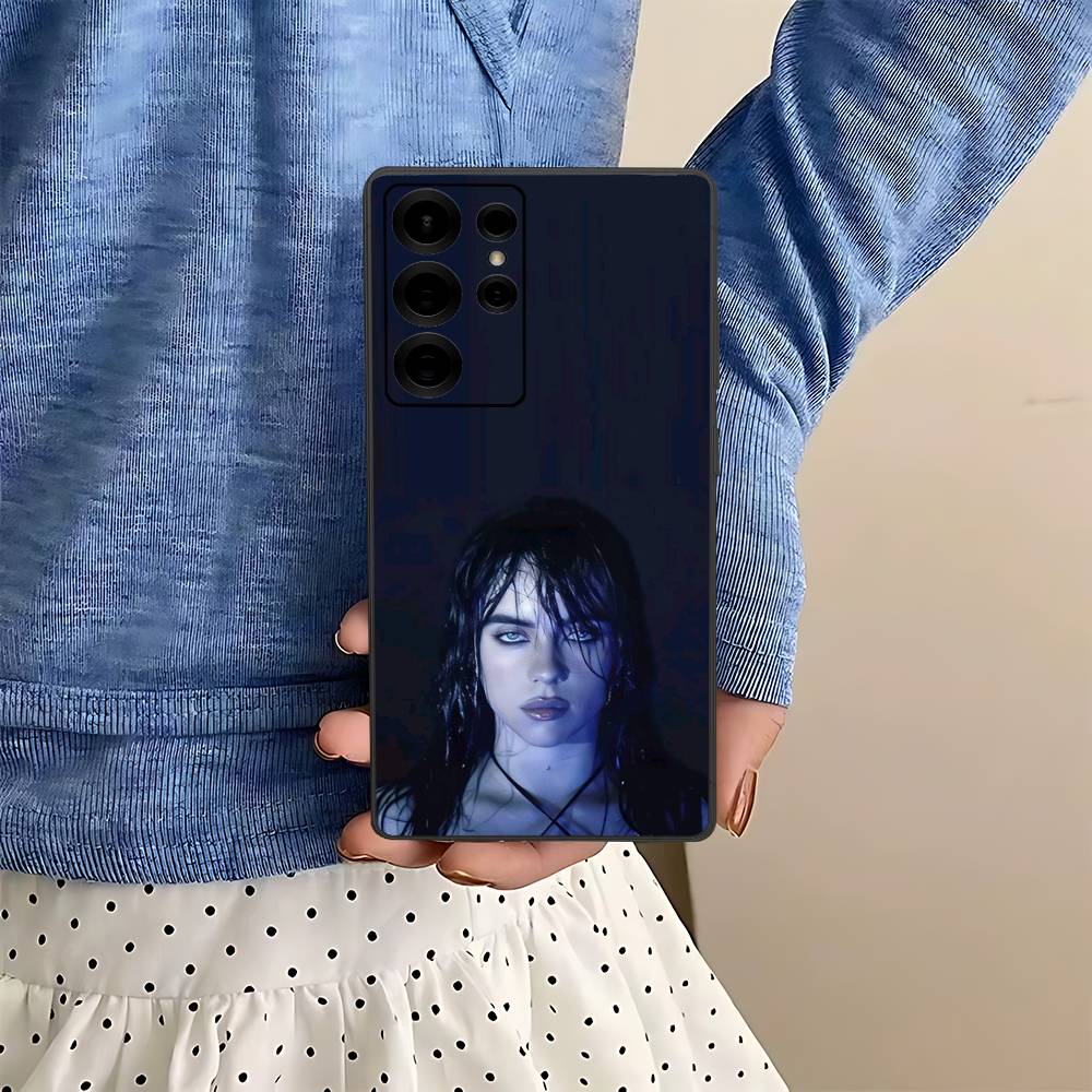 B-Billie E-Eilishes Phone Case For Samsung S 24 Fe 25 Ultra Plus 20 Lite 21 30 22 23 24 22 Ultra 5G Fundas