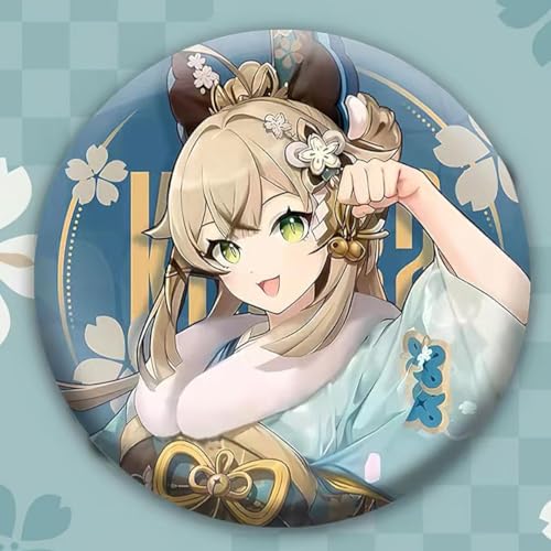 Genshin Impact Official Merchandise: Meow Meow Express Series Kirara Merchandise Set of 5, Including Badges, Keychains, Acrylic Stands (2 Types), and