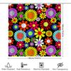 Cortina de Ducha Floral Brillante Decoración de Baño Moderna Para Hogar Cocina Baños Tela de Flores Colorida Colgante de Pared Impermeable Cort