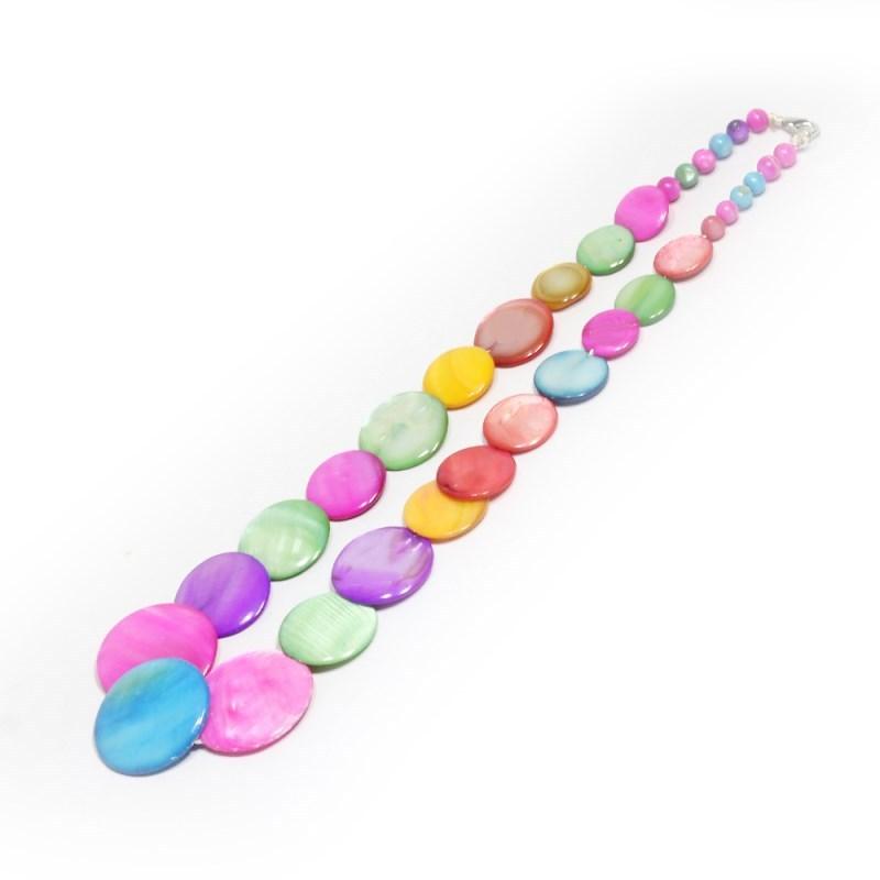 JMXD-Exaggerated Popular Natural Shell Bead Pearl Necklace Women's Handwoven Necklace Collarbone Chain Clothing Accessories