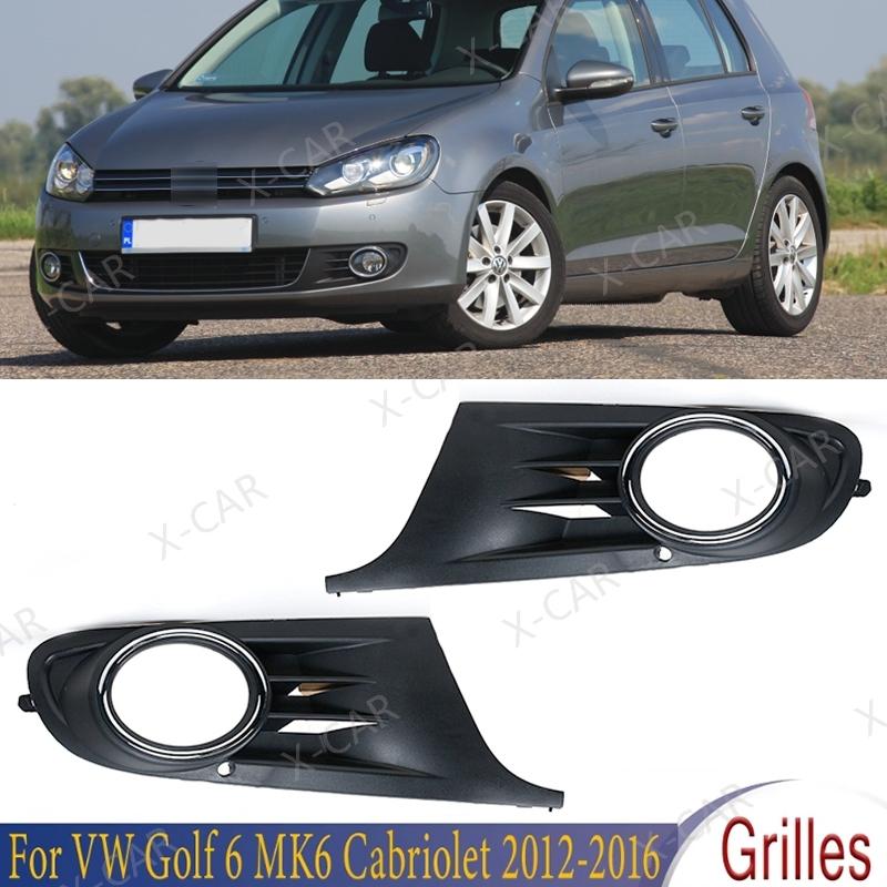 Front Bumper Fog Light Lamp Grille Cover Frame For VW Golf 6 MK6 2009-2013 Golf 6 Cabriolet 2012 2013 2014 2015 2016