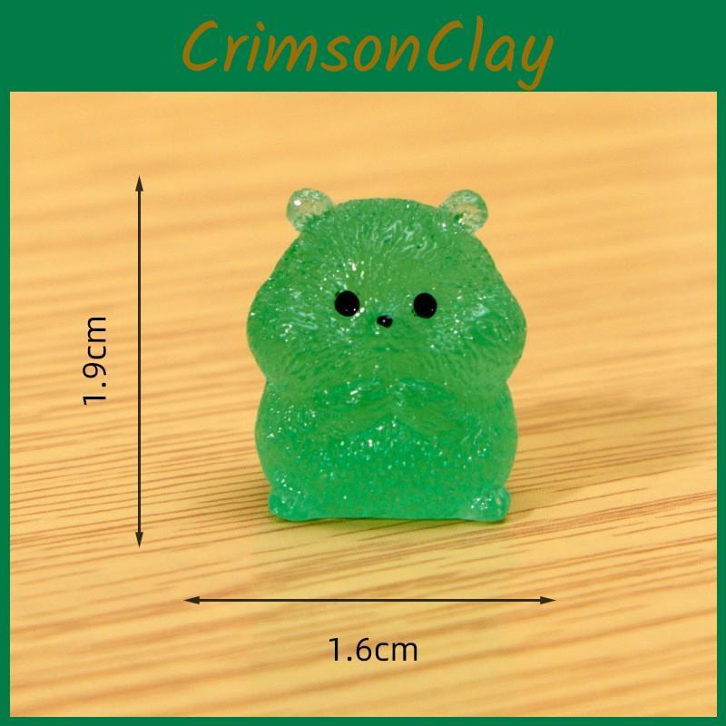 Micro Landscape Ornament Luminous Hamster For Modern Home Office Decoration