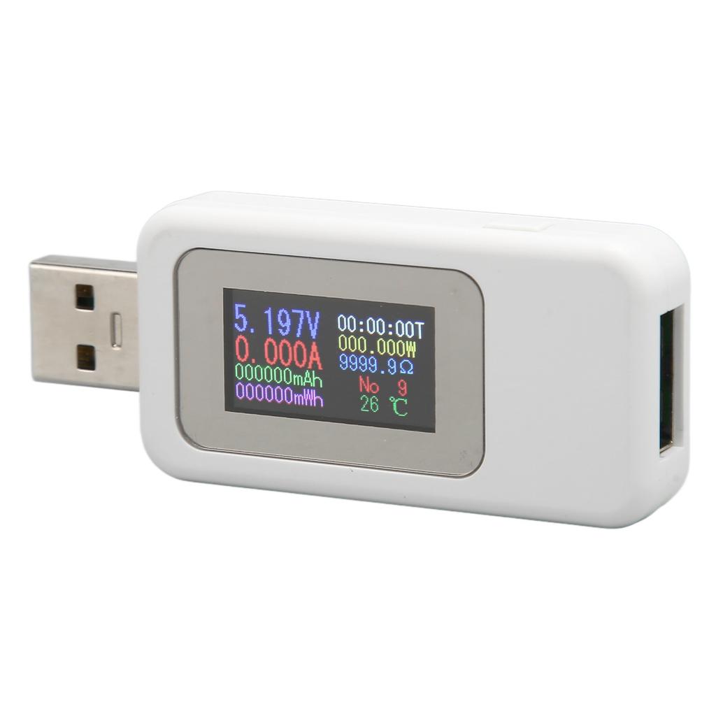 USB Tester 0‑6.5A Current 4‑30V Voltage Color Display USB Tester Multimeter for Mobile Phone
