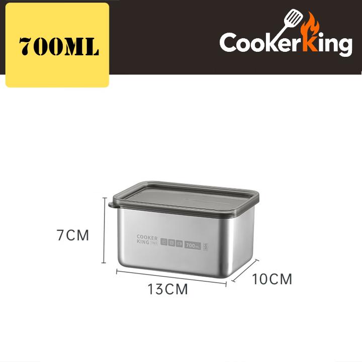 

Контейнер для хранения COOKER KinG из нержавеющей стали 304, герметичный, для холодильника, с крышкой, для фруктов, офисный ланч-бокс