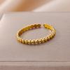Stainless Steel Bead Rings for Women 2023 Trending Gold Color Adjustable Ring Accessories  Vintage Jewelry Wedding Gifts