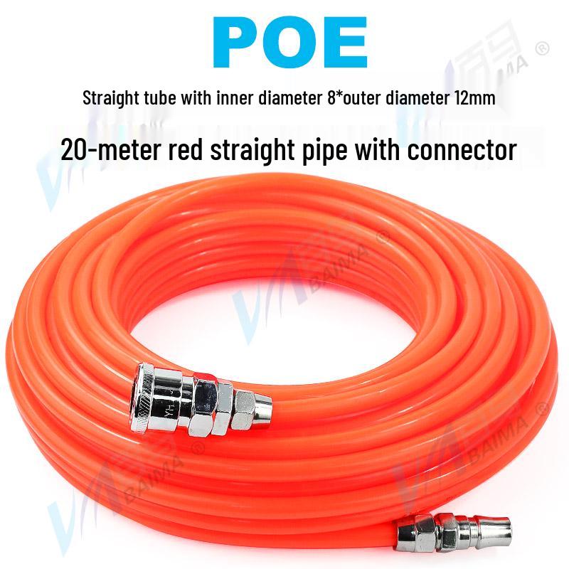 High-Pressure PU Air Hose with Quick Connect - 5*8/10*6.5/12*8, Pneumatic Air Compressor and Pump Compatible