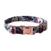 Fashion Dog Collar+Leash+Necktie Set Completes with Colorful Floral Print Bow Perfect for Pets Outstanding in the Crowd