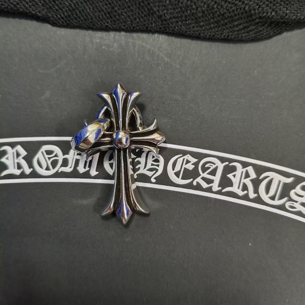 CH Kroko Pendant Collection: Trendy Thai Silver S925 Accessories for Men & Women - Retro Cross, Sword, Hexagram, Bullet Designs