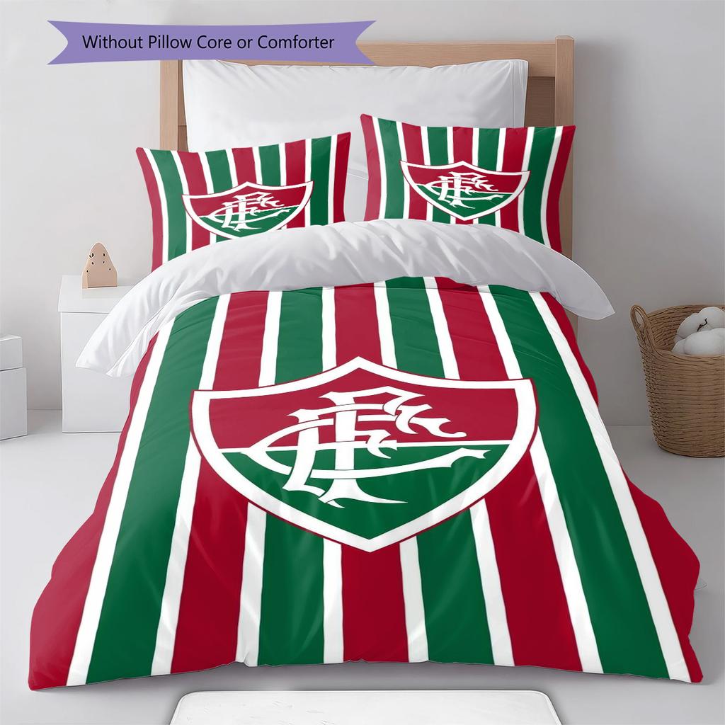 Fluminense Pattern Bedding Set Quilt Cover Pillowcase Home Decor Gift (1 * duvet cover + 2 * pillowcase, without core)