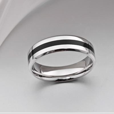 Titanstahl Schwarzer Gürtel Ring Koreanische Version Herrenring Europäischer und Amerikanischer Schmuck