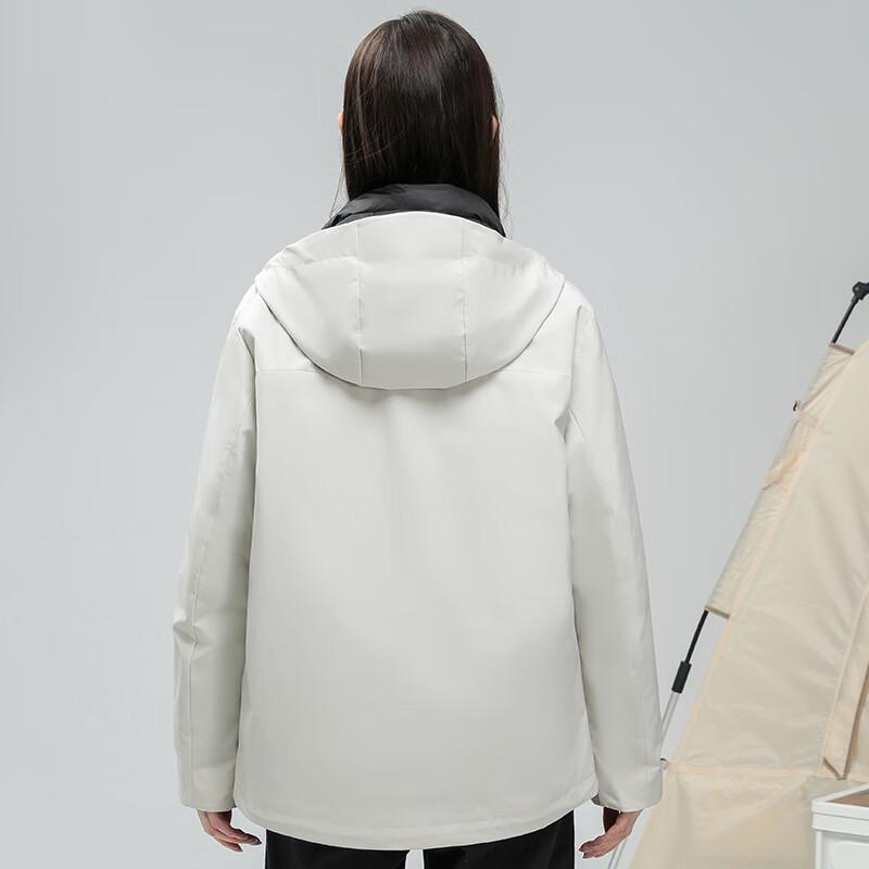 Unisex 3-in-1 Detachable Hooded Short Down Jacket