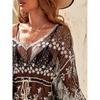 Chic Lace Embroidered Bikini Cover Up Dress - Delicate Hollow Out Design for Beach Glamour